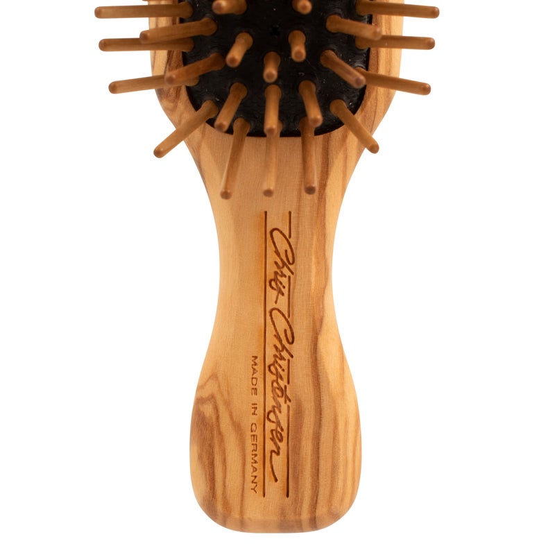 Chris Christensen Dog Brush, 20 mm Tiny Tot, Wood Pin Series, Groom Like a Professional, Readl Wood Pins, 100% Static-Free, Redistribute Natural Oils into Coat, Reduces Painful Pulling - Image 5